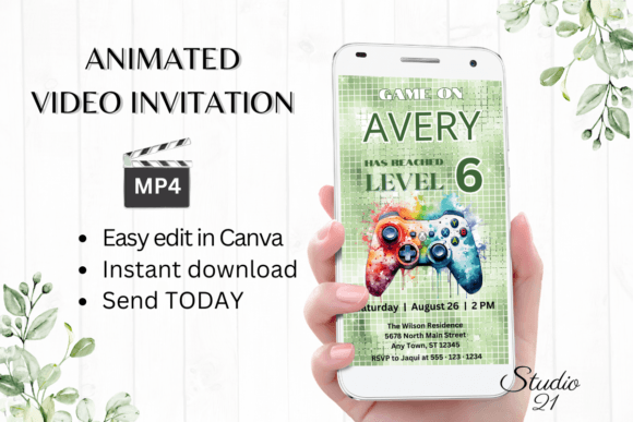 Create a Fun Digital Video Game Birthday Invitation