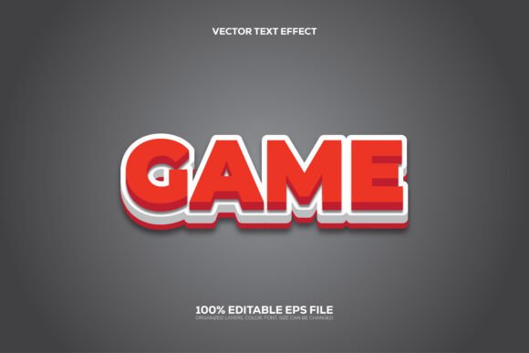 Editable Game 3D Style Text Effect