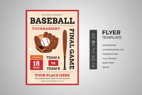 Final Game Baseball Tournament Flyer: A Clean, Professional Template