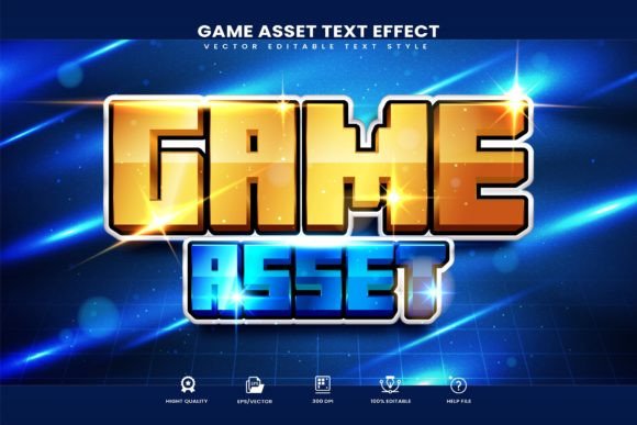 Game Asset Editable Text Effect: Dynamic Vector Styles
