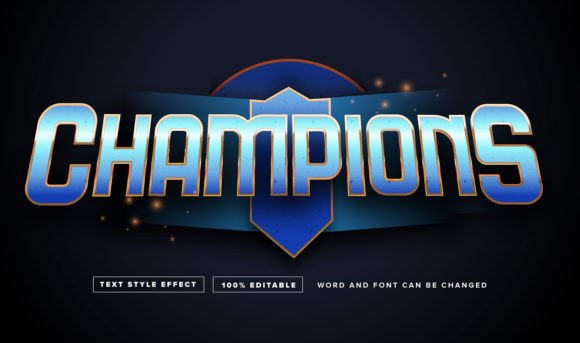 Game Champion Text Style Effect: Editable Graphics