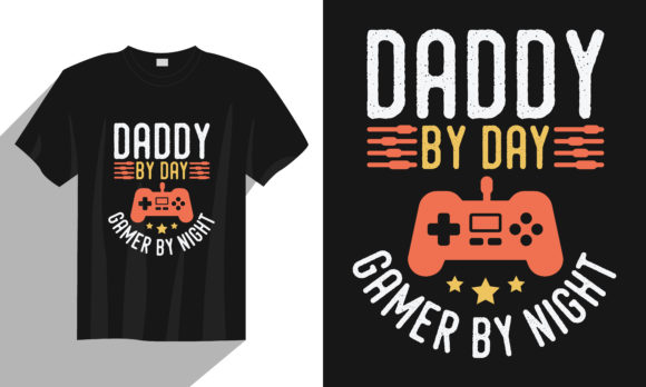 Gaming T-shirt Design, Daddy by Day Game