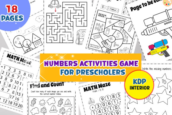 KDP Numbers Activities and Game for Kids