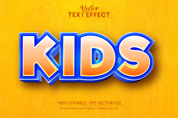 Kids Text Effect: Editable Game Text for Playful Designs
