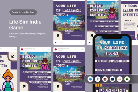 Life Sim Game Feature Reveal Carousel