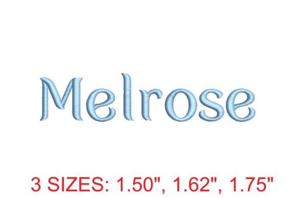 Melrose Font: Embroidery Elegance for Every Project