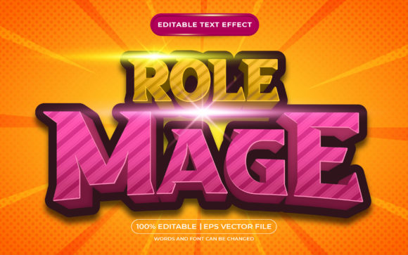 Role Mage Game Editable Text Effect for Design