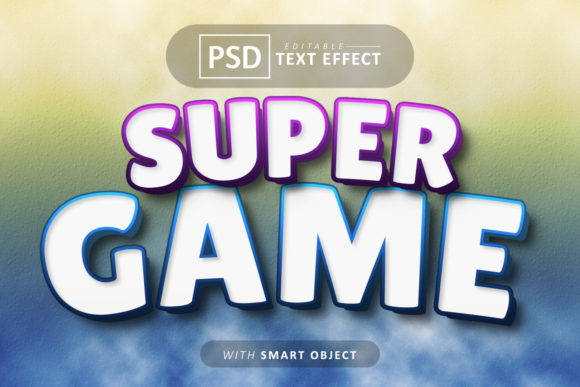 Super Game Cartoon Style Text Effect for Your Designs