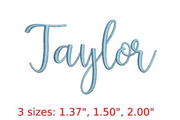 Taylor Embroidery Font: Modern Script for Creative Projects