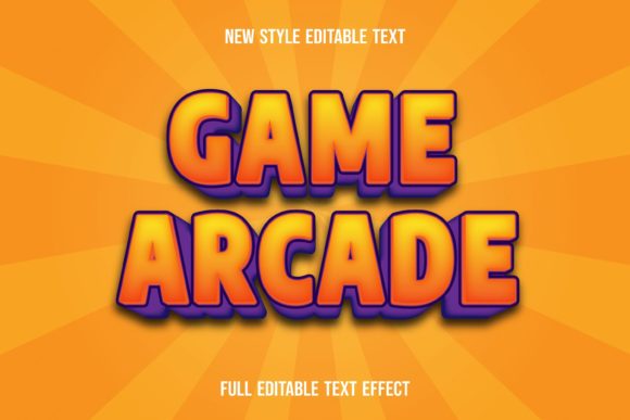 Text Effect-game Arcade: Bold Retro Typography for Modern Design